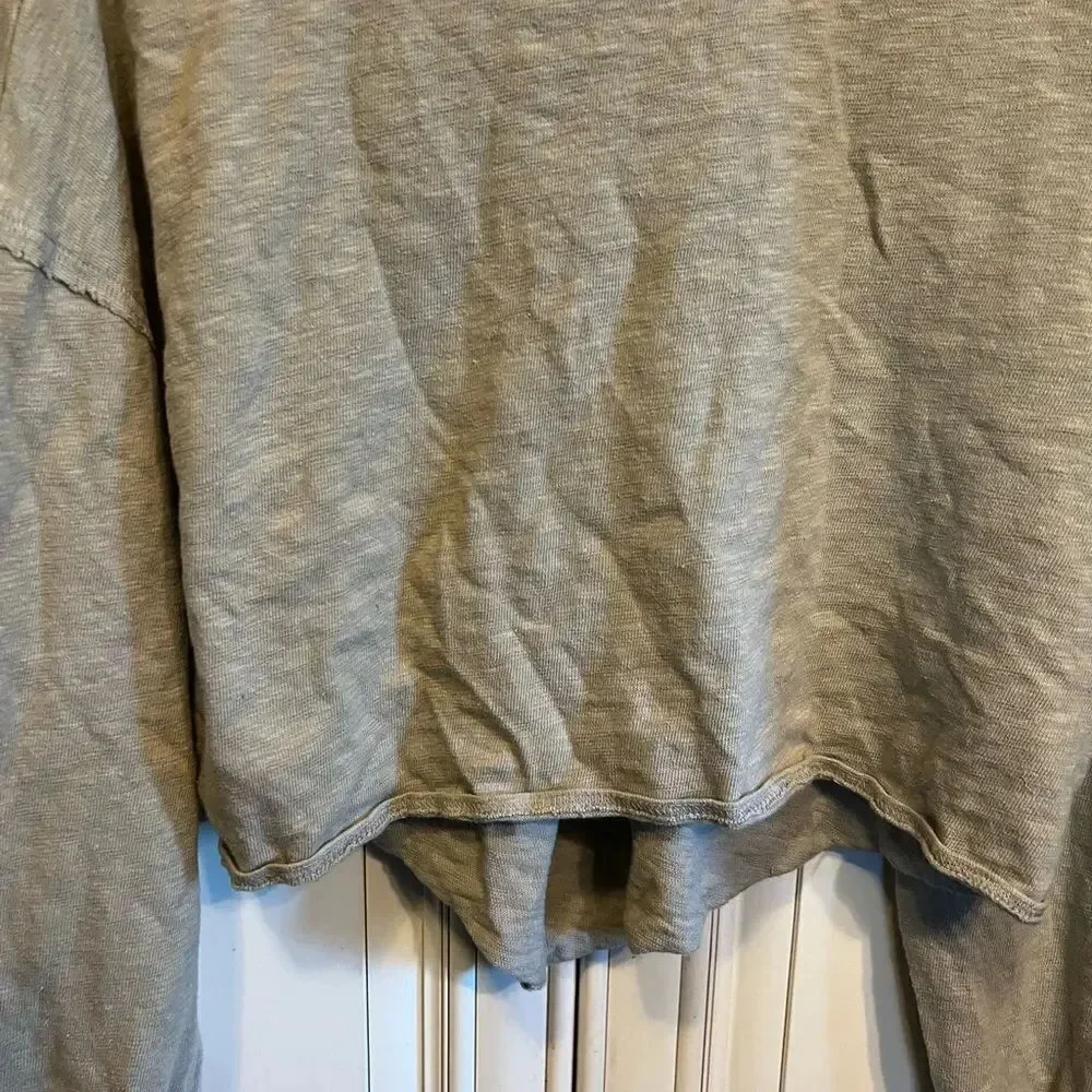 FREE PEOPLE Beach Cropped Burnout Slouchy Sweatshirt SP